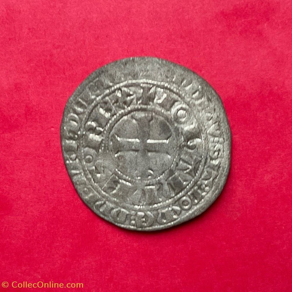 monnaies europe medievale france royales blanc au chatel trefle jean ii le bon 1ere emission