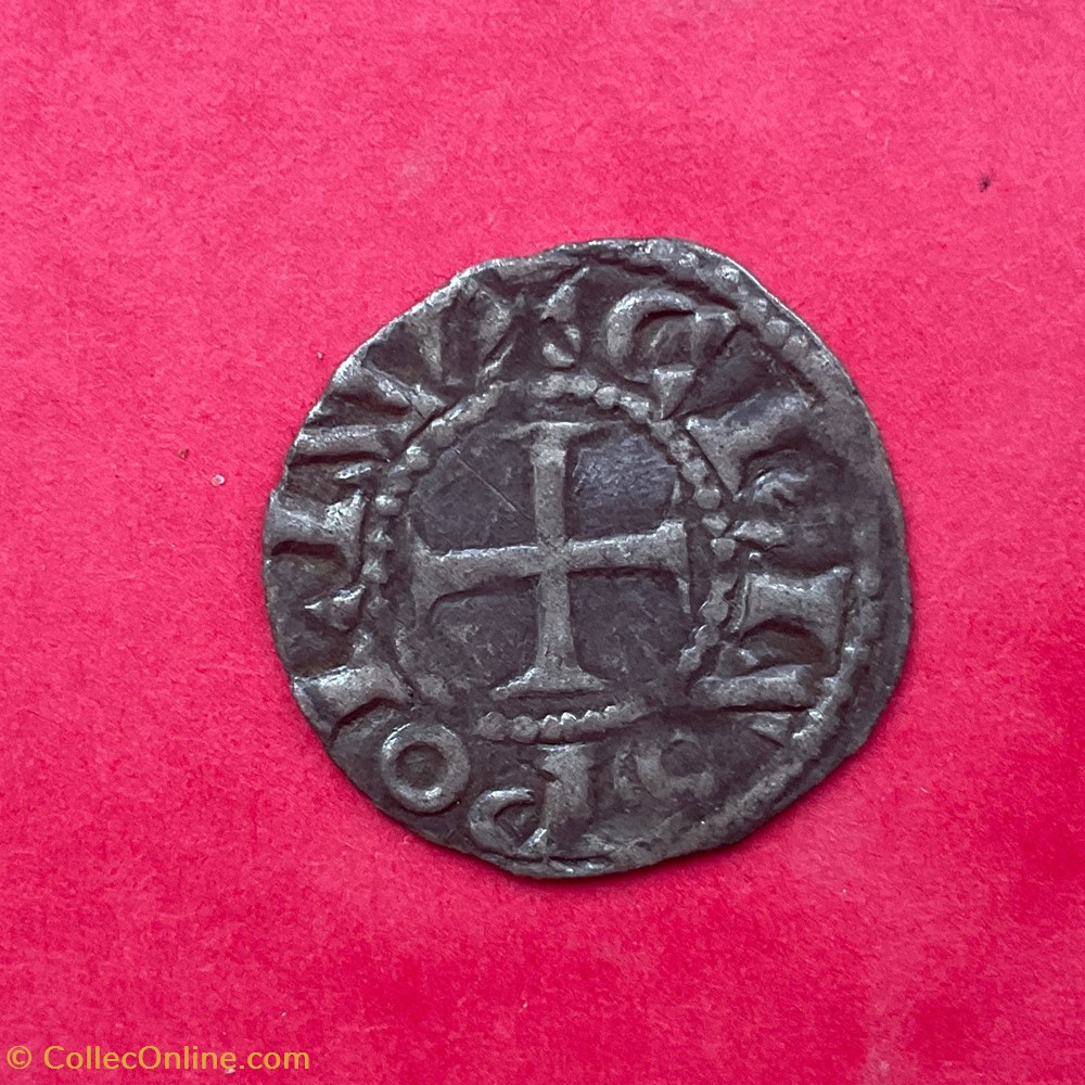 monnaies europe medievale france feodales archeveche de besancon denier hugues ii