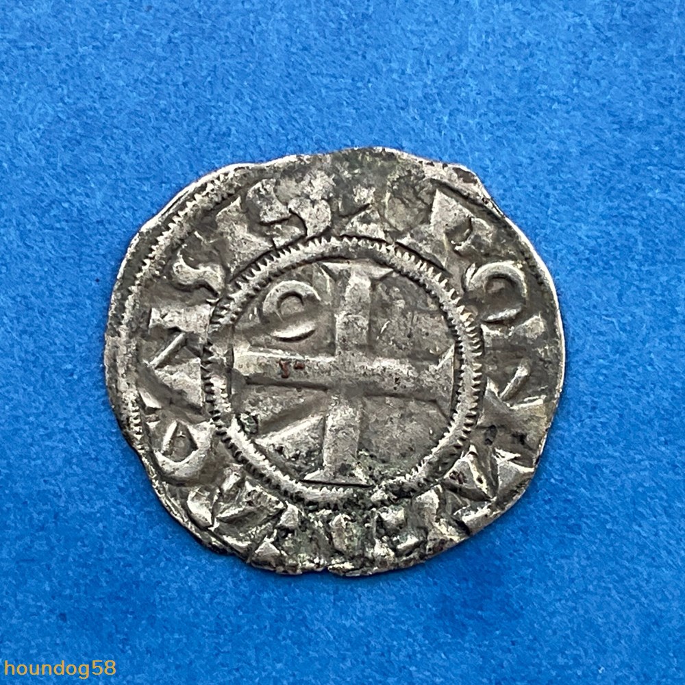 Denier Pontoise Louis VI 3ème type monnaies europe medievale a france royales denier pontoise louis vi 3eme type