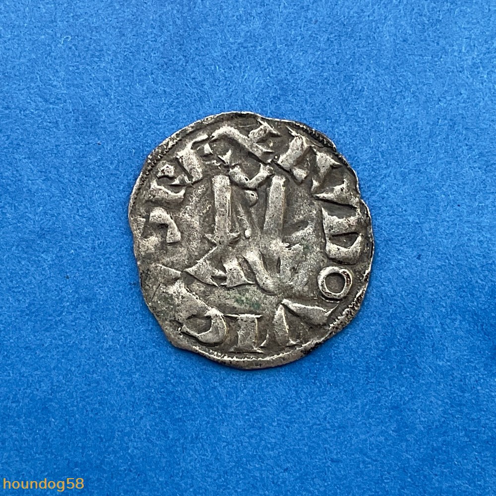 Denier Pontoise Louis VI 3ème type monnaies europe medievale a france royales denier pontoise louis vi 3eme type