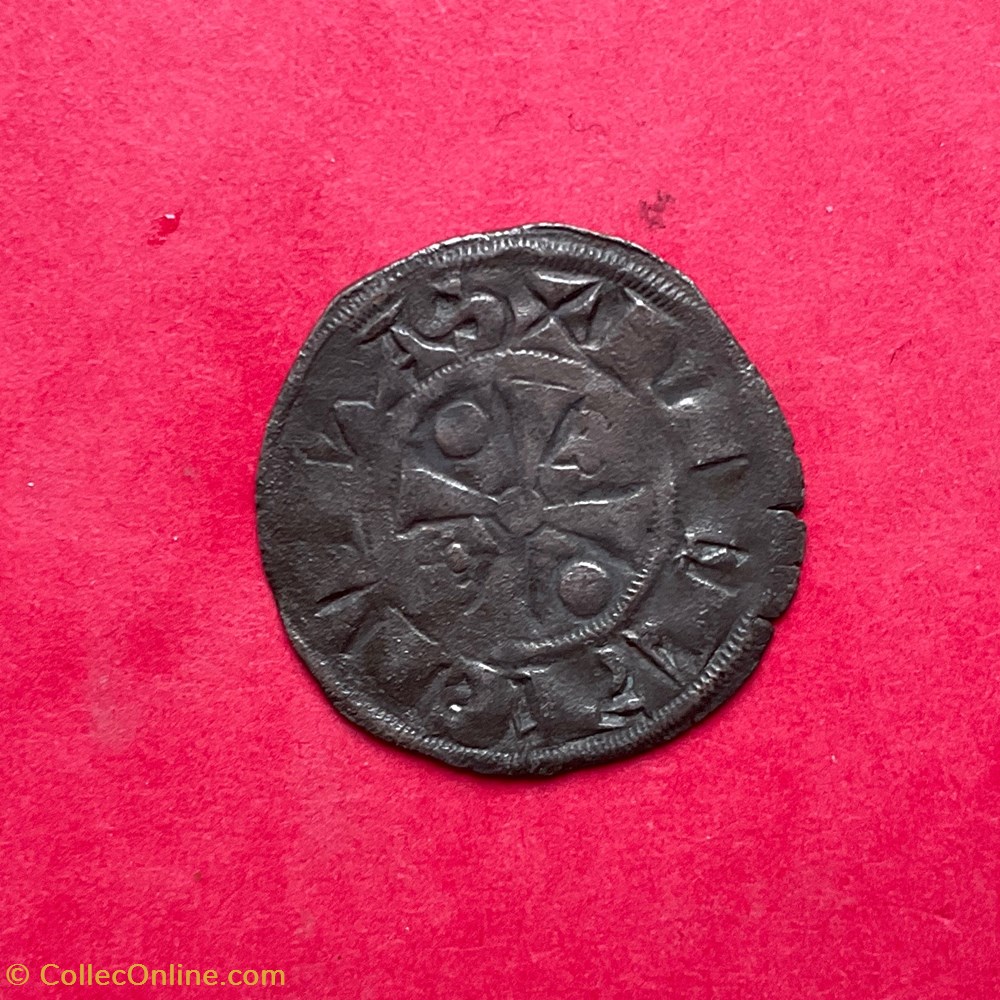 monnaies europe medievale france feodales eveche meaux denier pierre ier
