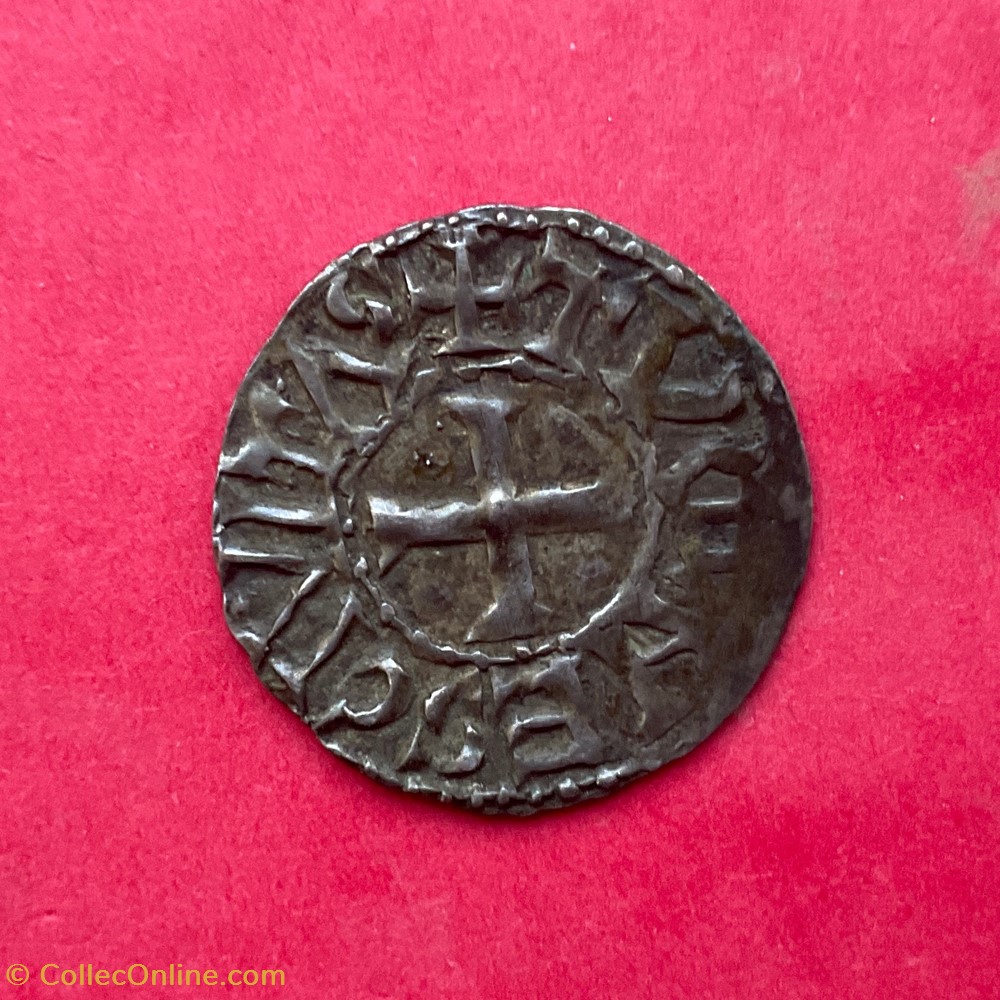 monnaies europe medievale france feodales chinon et tours denier au monogramme de charles