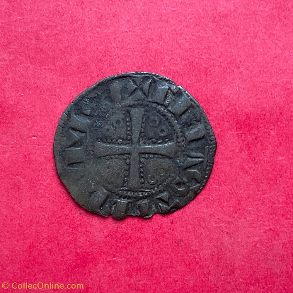 Seigneurie de Châteaumeillant denier anonyme XIIIeme siècle monnaies europe medievale france feodales seigneurie de chateaumeillant denier anonyme xiiieme siecle