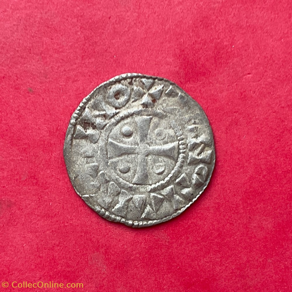 monnaies europe medievale france feodales seigneurie de saint aignan denier anonyme fin 11eme siecle