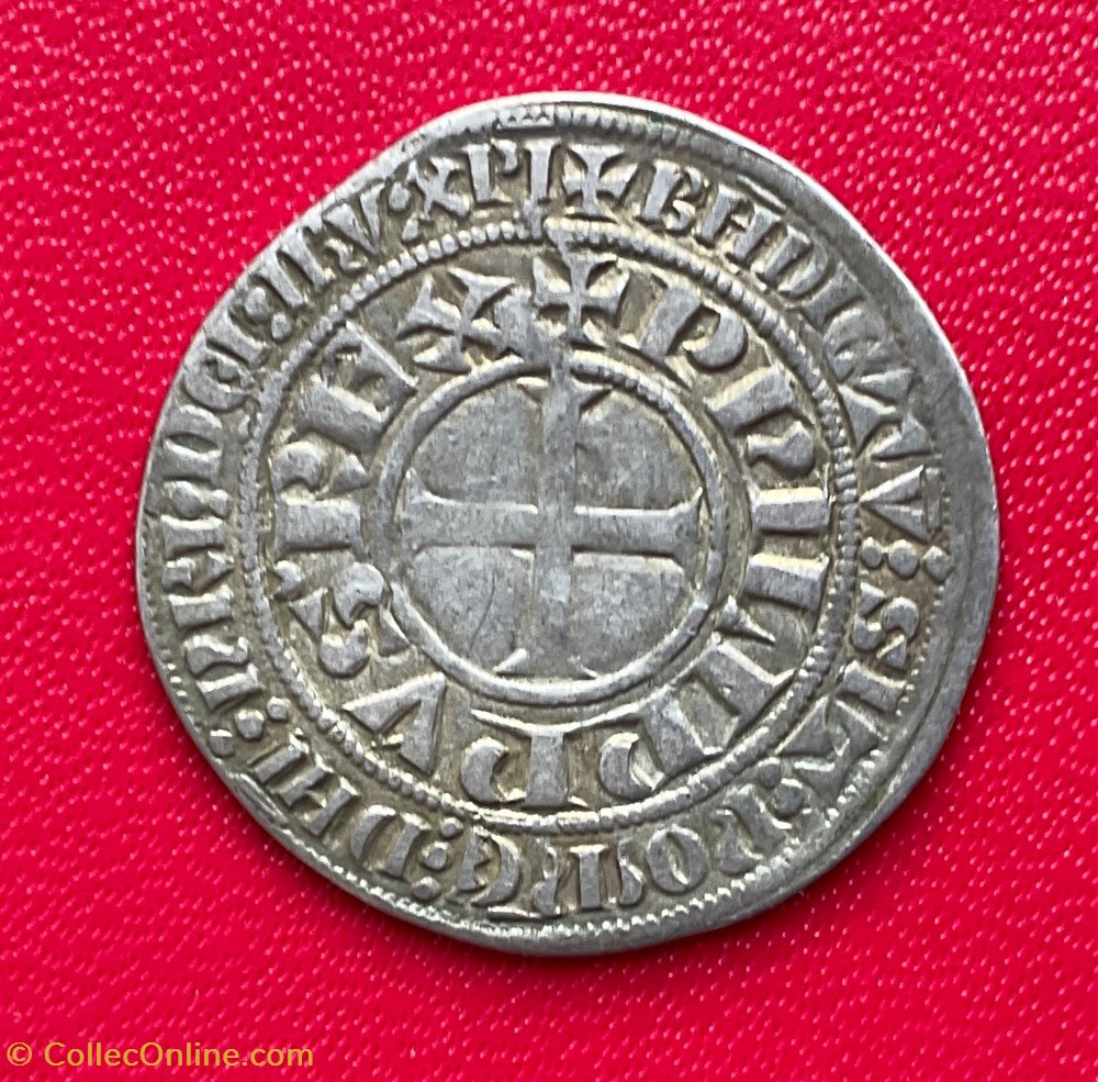 Gros tournois Philippe V monnaies europe medievale a france royales gros tournois philippe v