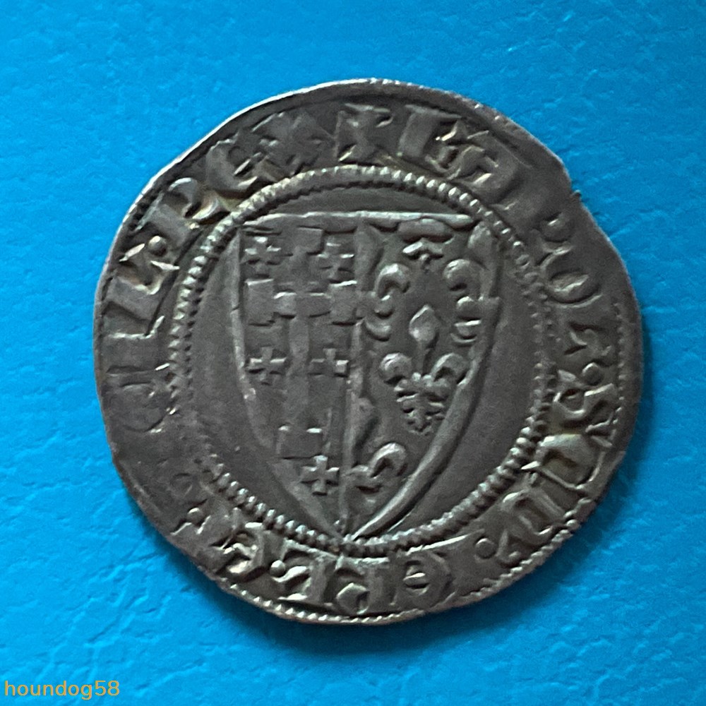 Comté de Provence Charles II salut d’argent au type de l’Annonciation monnaies europe medievale france feodales comte de provence charles ii salut d argent au type de l annonciation