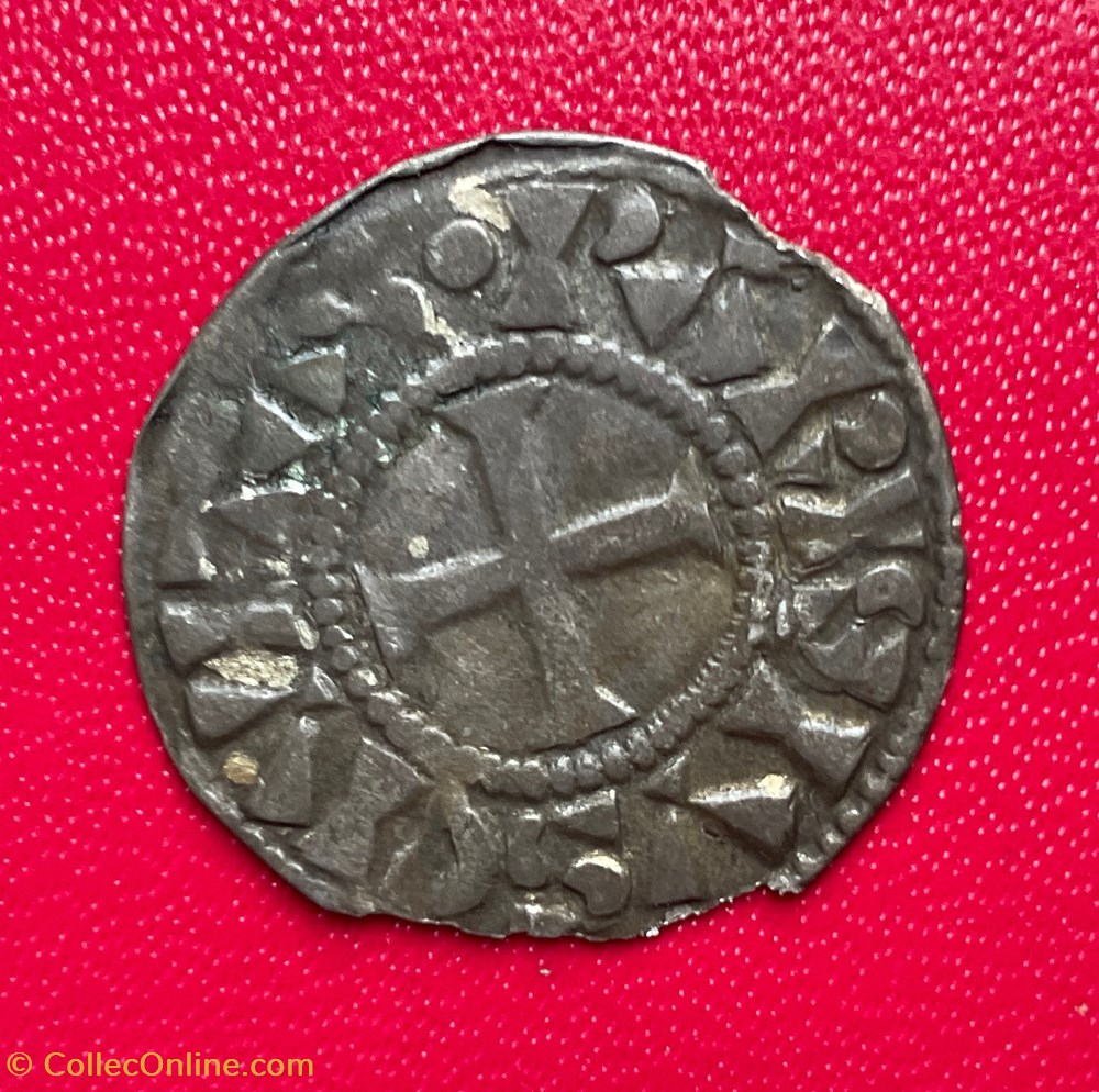 monnaies europe medievale france royales denier parisis robert ii
