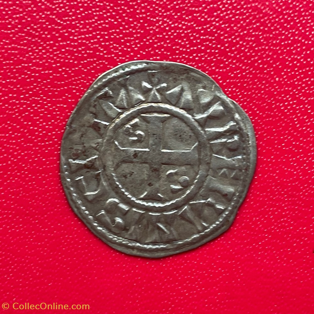 Denier Orléans 1er type monnaies europe medievale france royales denier orleans 1er type
