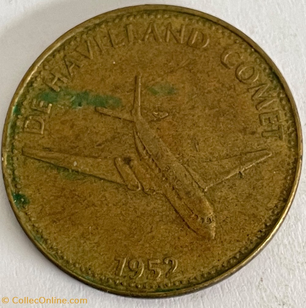 Jeton - L'épopée de l'espace - n° 13 - De Havilland Comet 1952 monnaies paranumismatique jetons poids jeton epopee de espace n 13 de havilland comet 1952