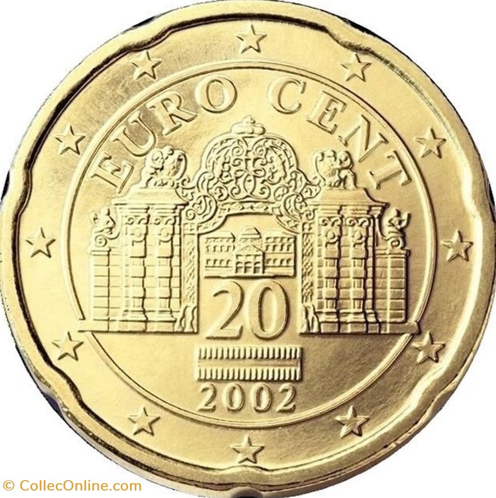 monnaies euros a autriche 20 cents 2006