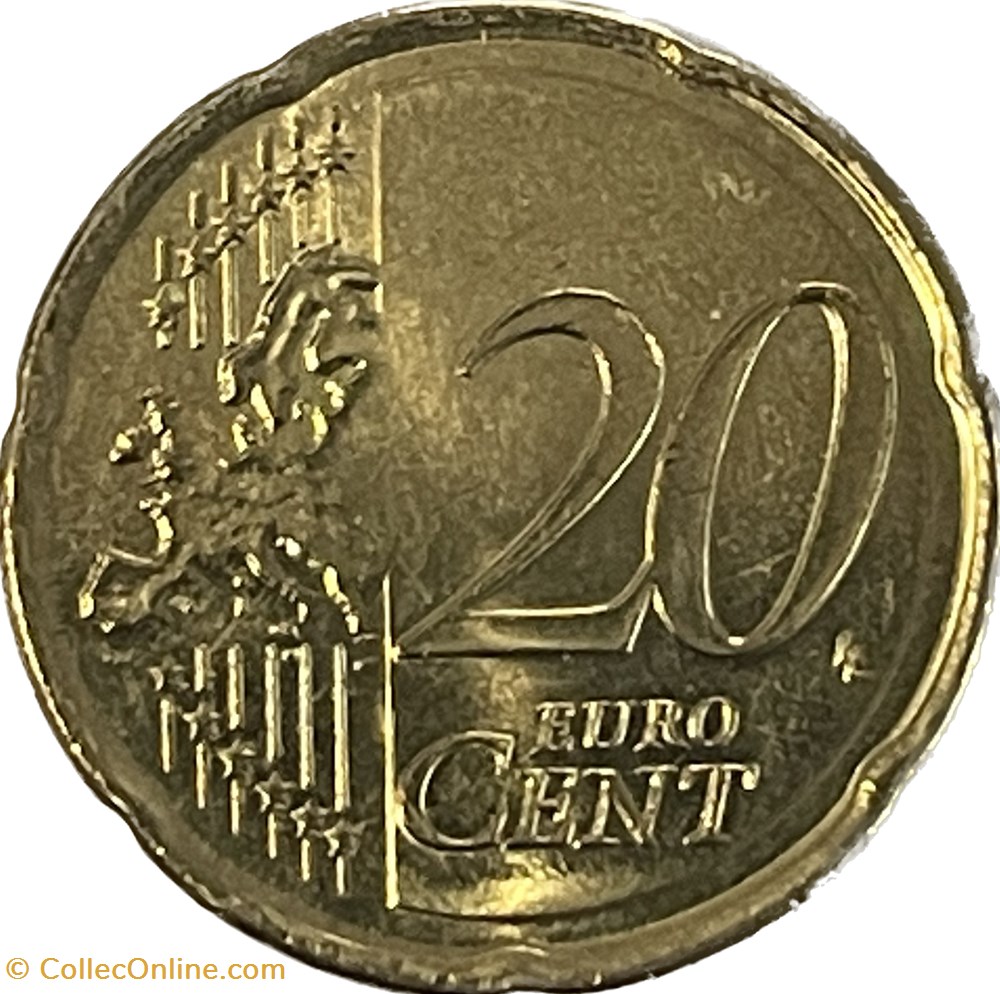 monnaies euros a 20 centimes euro 2021