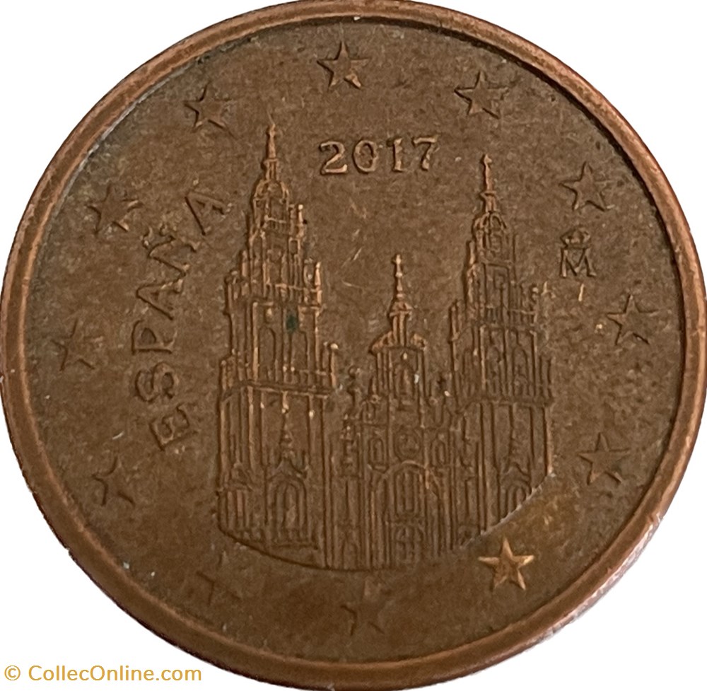 5 cents 2017 monnaies euros a espagne 5 cents 2017