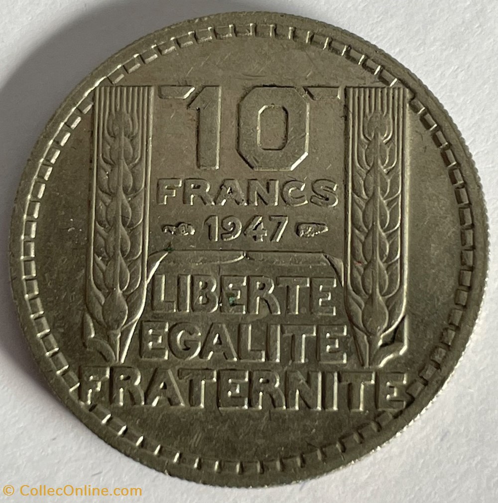 monnaies monde france 10 francs turin 1947 grosse tete