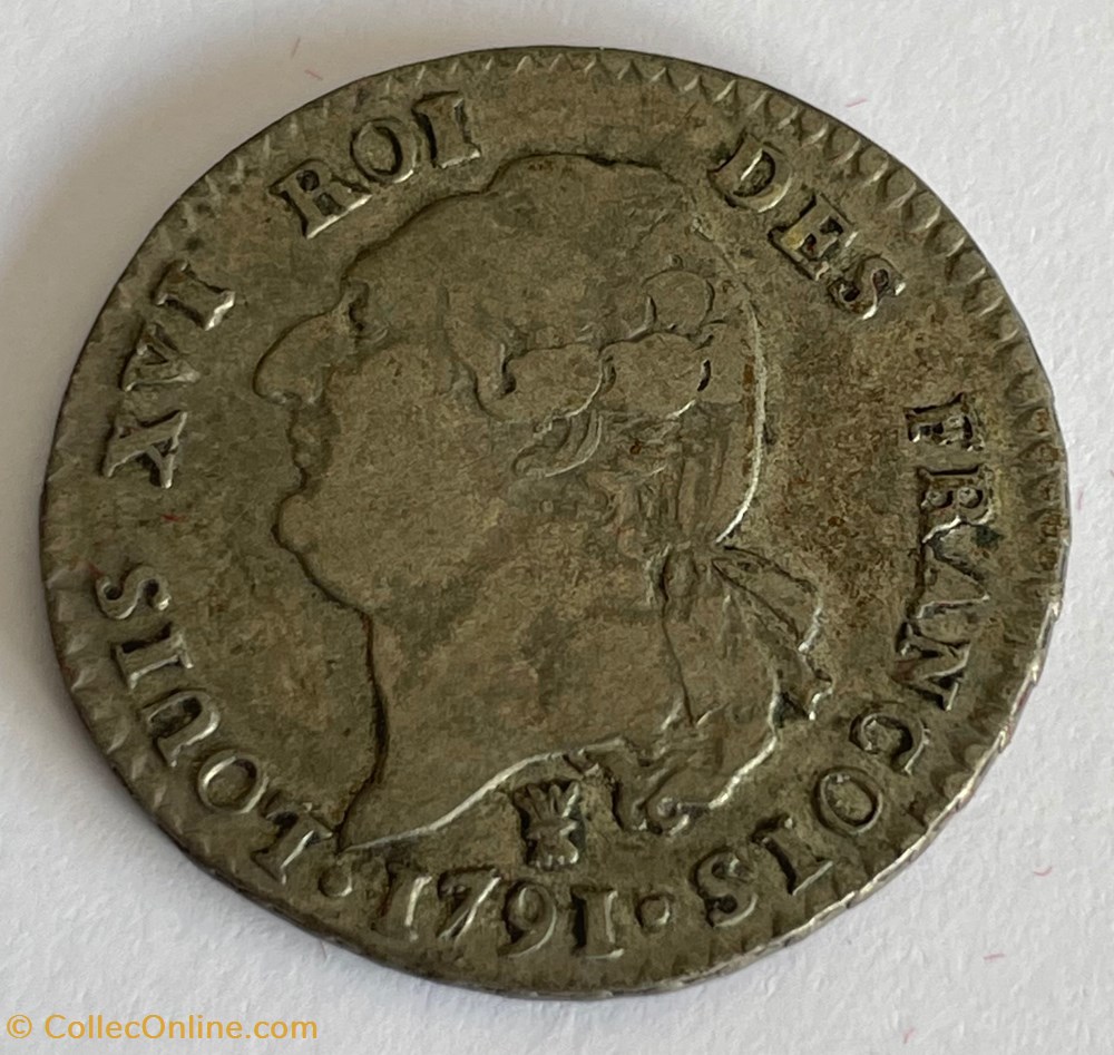 15 sols au génie type François 1791 Limoges monnaies monde france 15 sols au genie type francois 1791 limoges