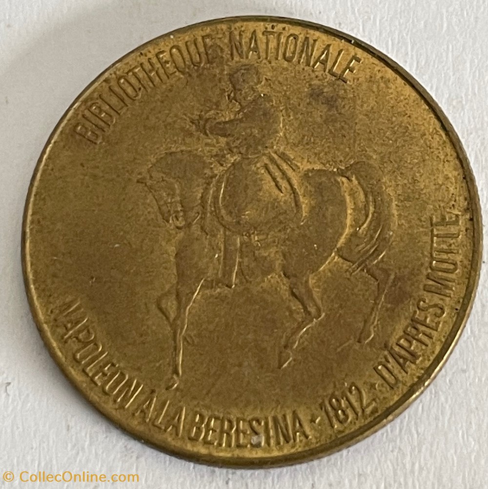 Jeton - Total - Bicentenaire Napoléon n° 17 - Napoléon à la Beresina monnaies paranumismatique jetons poids jeton total bicentenaire napoleon n 17 napoleon a la beresina