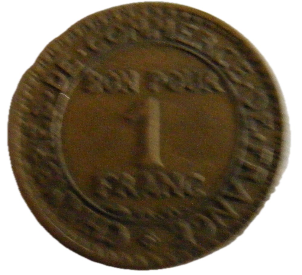 1 Franc Chambres de commerce 1924 monnaies monde france 1 franc chambres de commerce 1924
