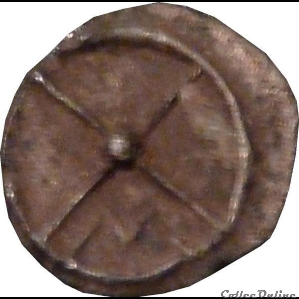 Obole à l'ethnique et au M 2 monnaie antique gauloise obole a ethnique et au m