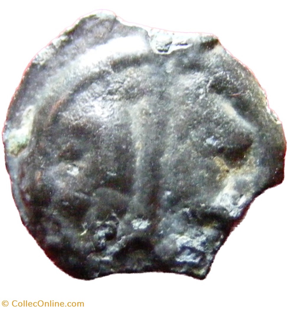 Potin à la tête janiforme OYINDIA monnaies antiques celtes potin a la tete janiforme oyindia