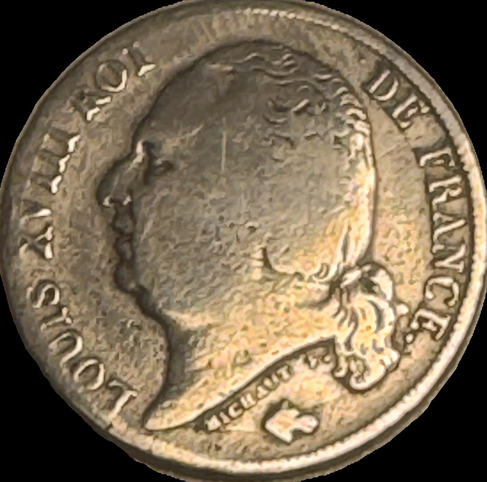 1 franc Louis XVIII 1824 Lyon monnaies monde france 1 franc louis xviii 1824 lyon