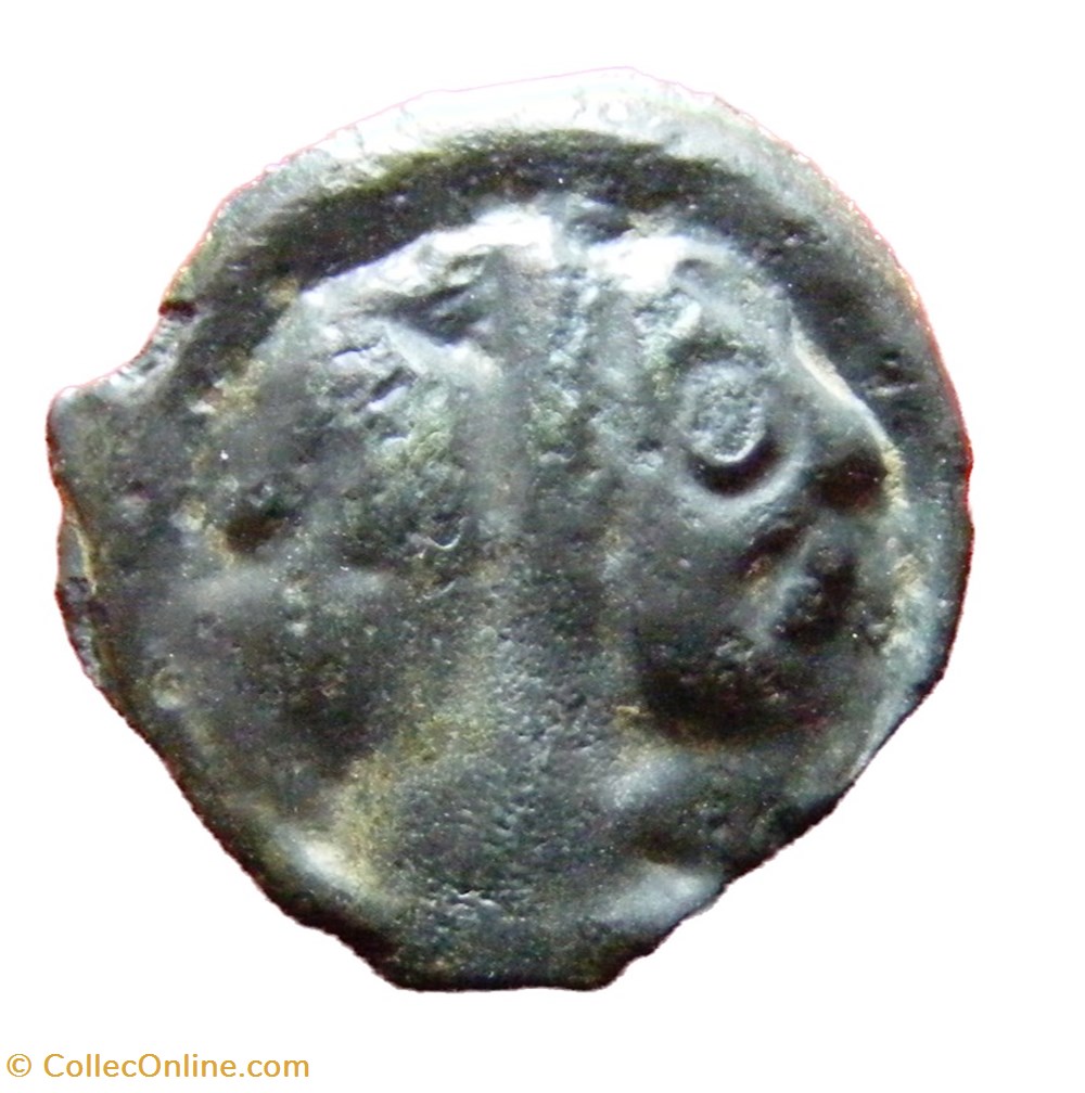 Potin à la tête janiforme OYINDIA monnaies antiques celtes potin a la tete janiforme oyindia