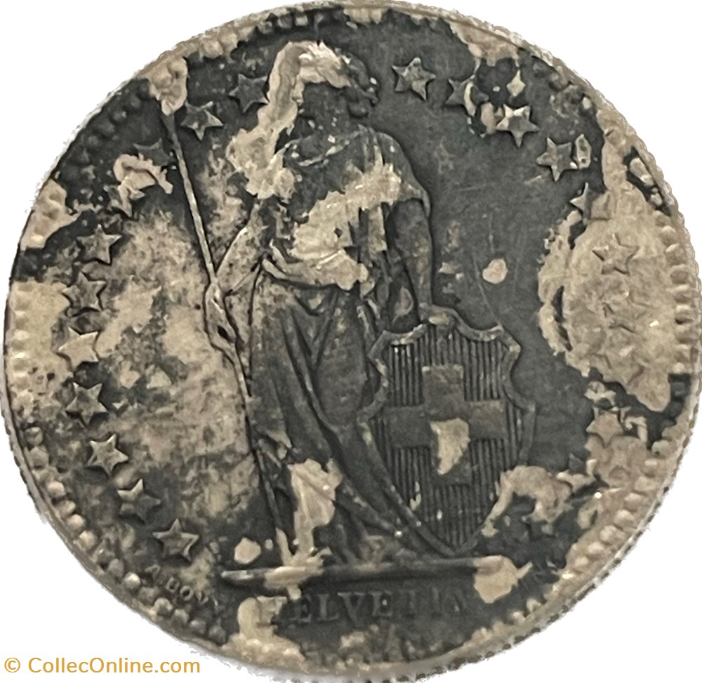 ½ franc Helvetia debout 1894 monnaies monde suisse franc helvetia debout 1894
