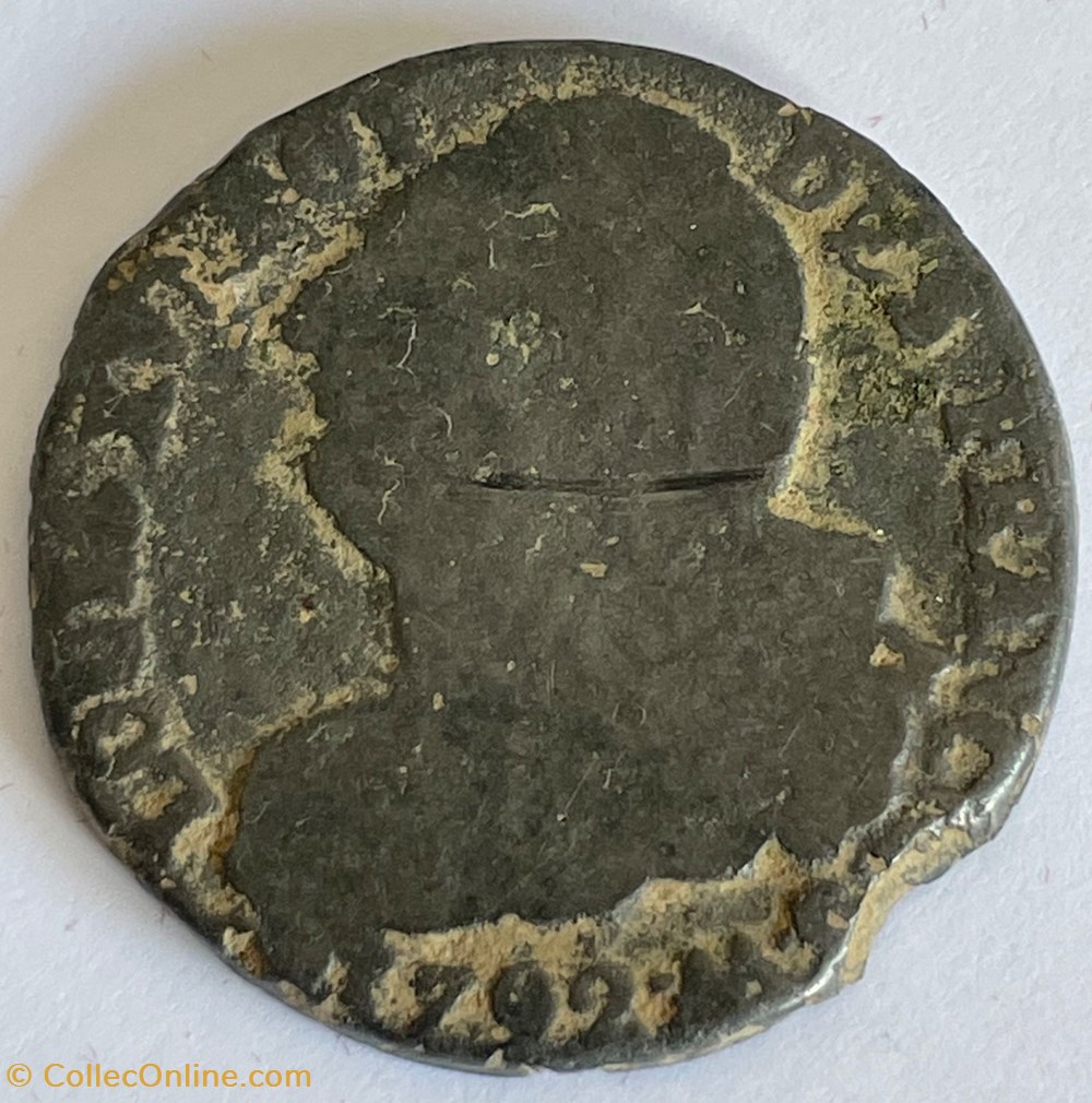2 sols dit "au faisceau" type François 1792 Metz monnaies monde france 2 sols dit au faisceau type francois 1792 metz