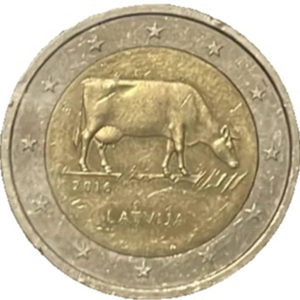 monnaies lettonie 2 euros agriculture lettonne 2016