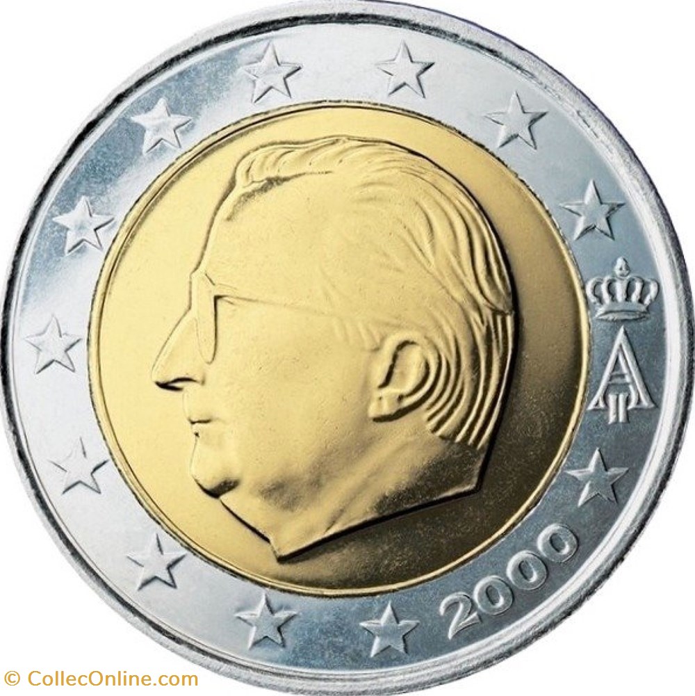 2 Euros 2010 Coins Belgium Edge Reeding Edge Lettered