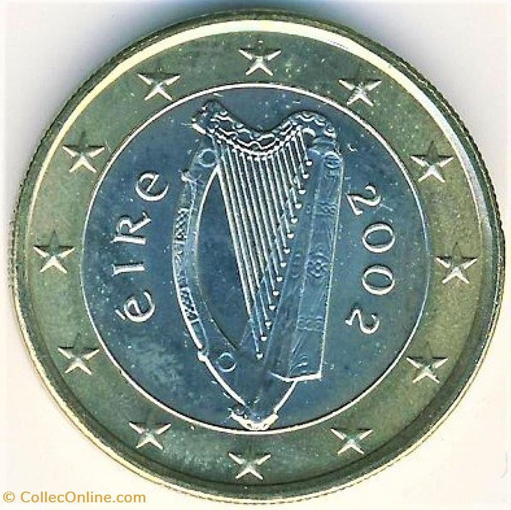 1 Euro 2002 monnaies euros a irlande 1 euro 2002