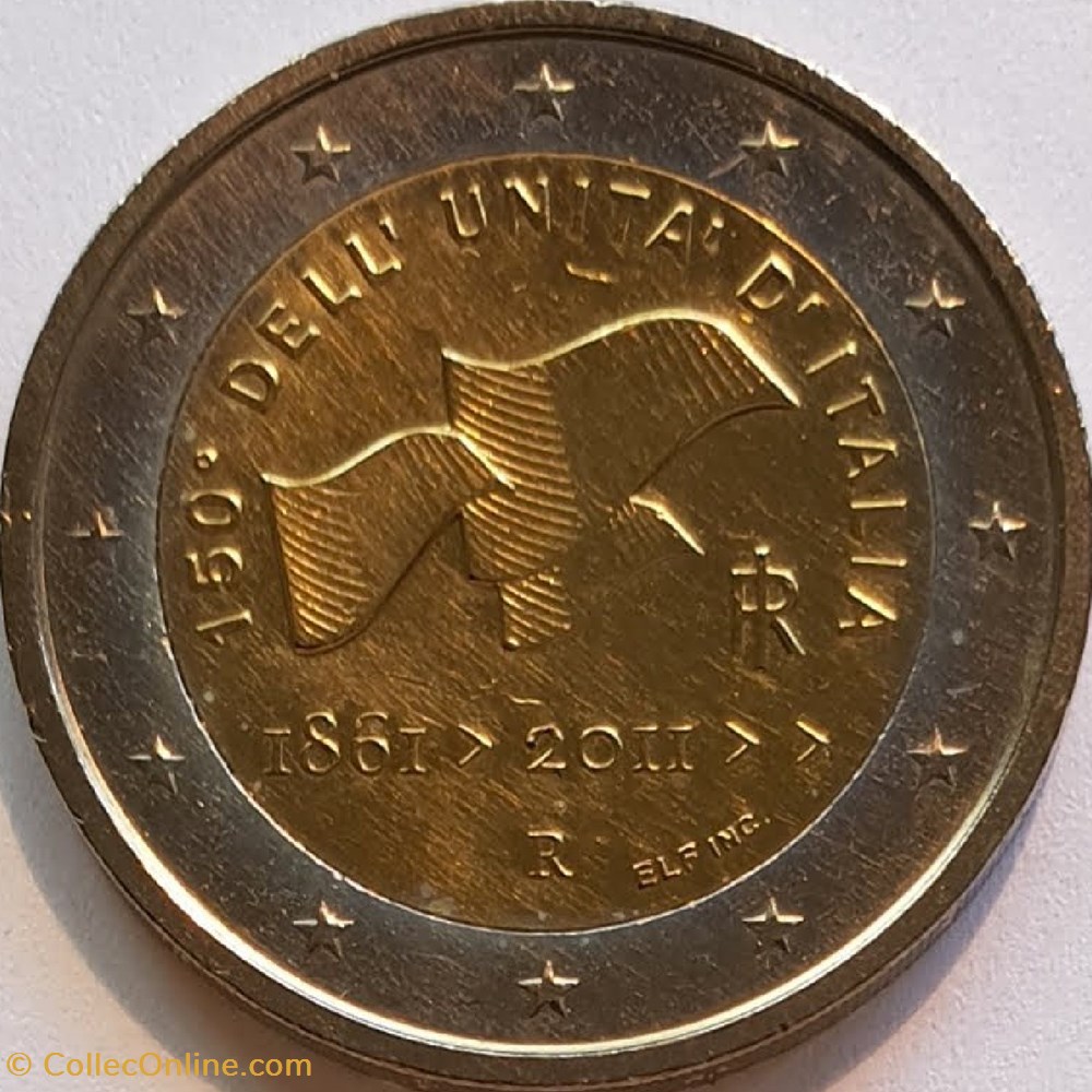 monnaies 2 euros 150e anniversaire de unification italienne 2011