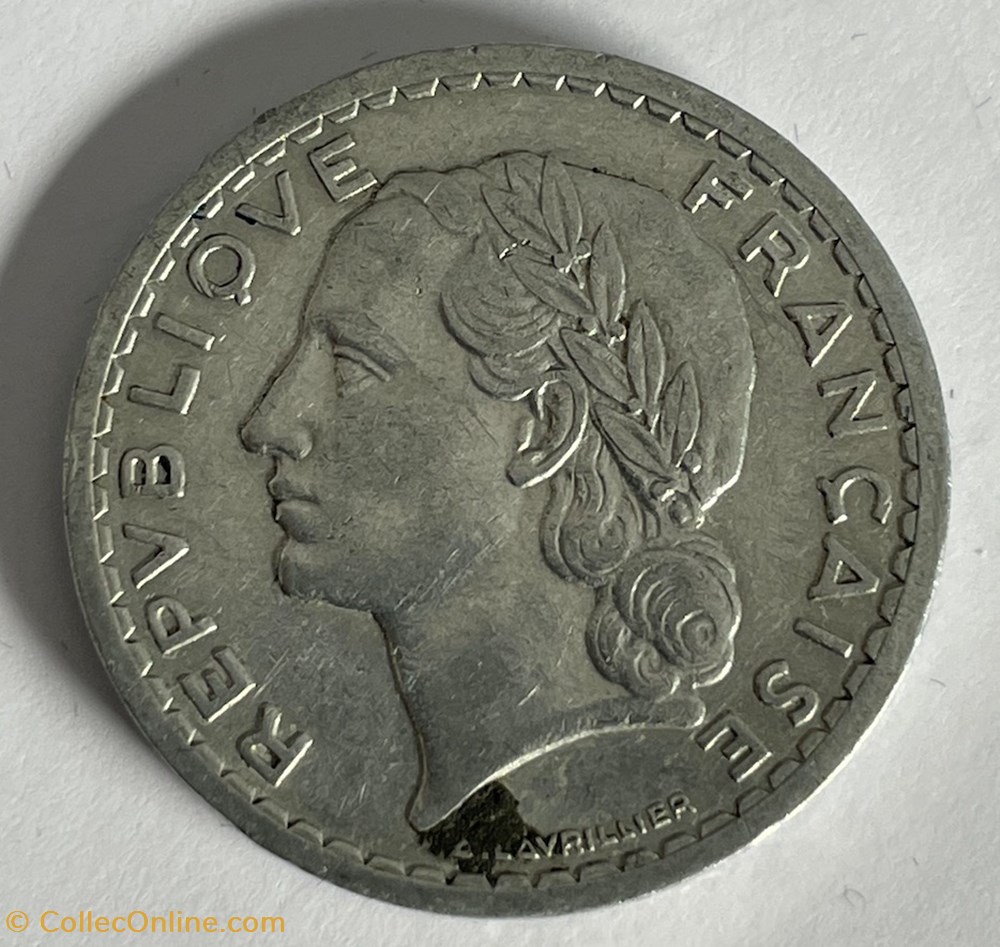 5 francs Lavrillier 1946 monnaies monde france 5 francs lavrillier 1946