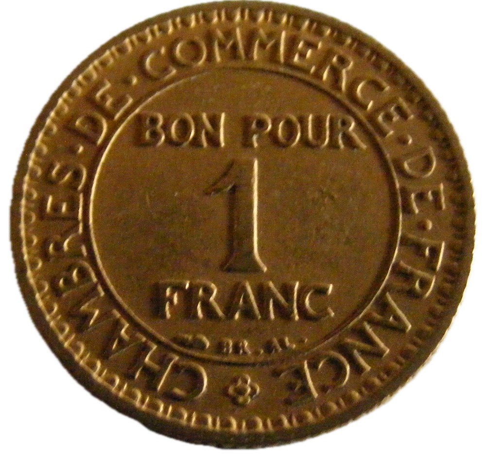 monnaies monde france 1 franc chambres de commerce 1923
