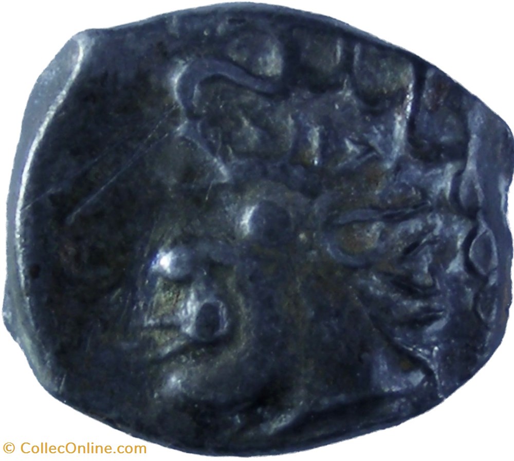 Drachme type négroïde monnaies antiques celtes drachme type negroide