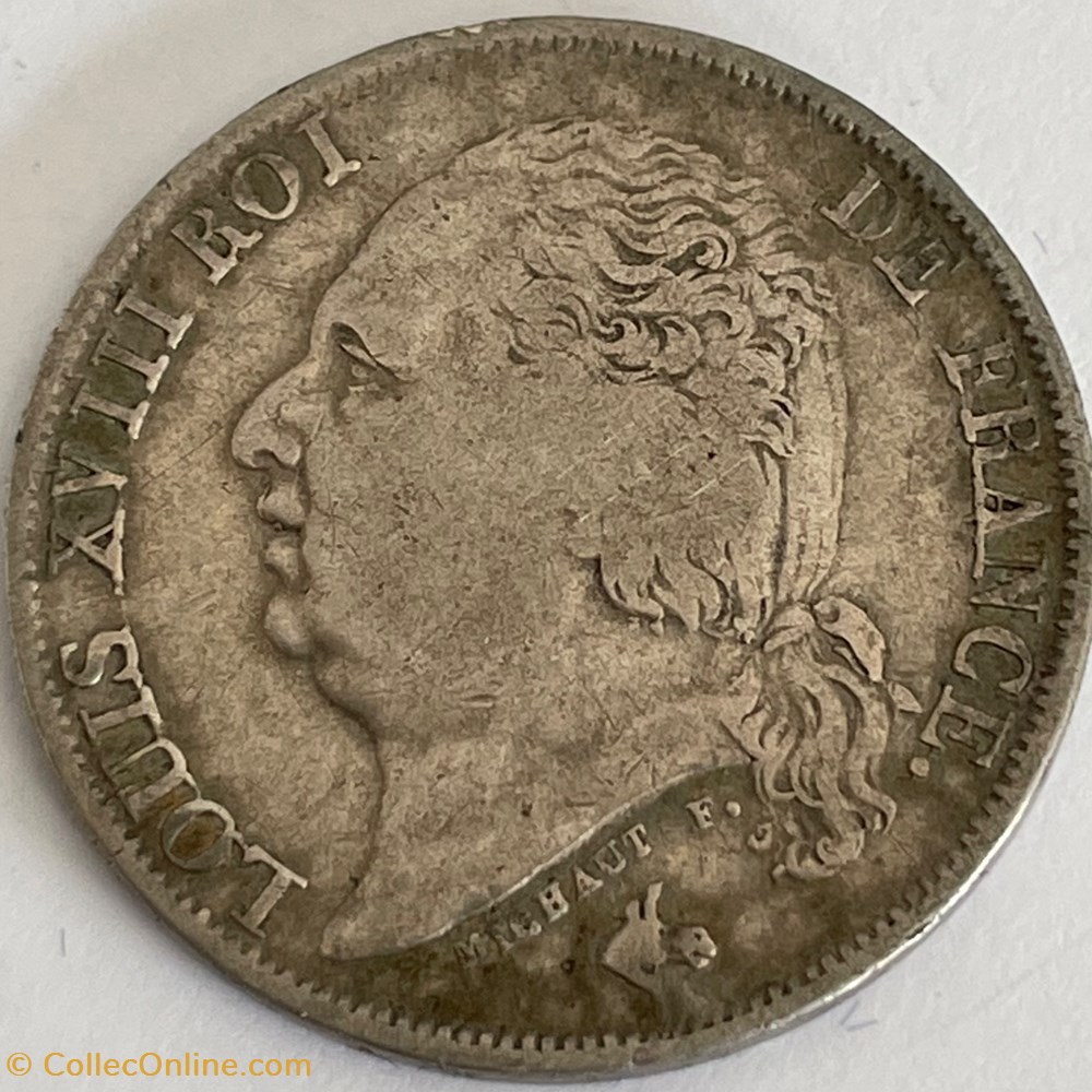 1 franc Louis XVIII 1823 Toulouse monnaies monde france 1 franc louis xviii 1823 toulouse