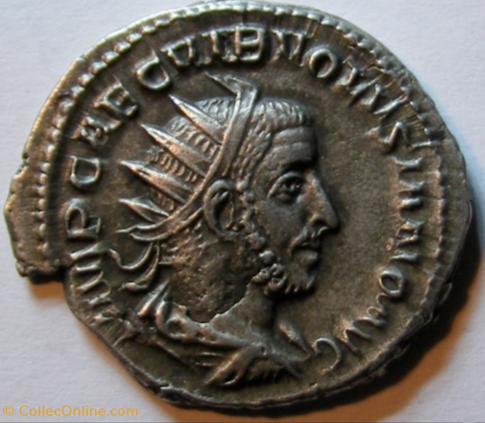 Antoninien VOLUSIEN P M TR - P IIII COS II monnaies antiques romaines imperiales et republicaines antoninien volusien p m tr p iiii cos ii