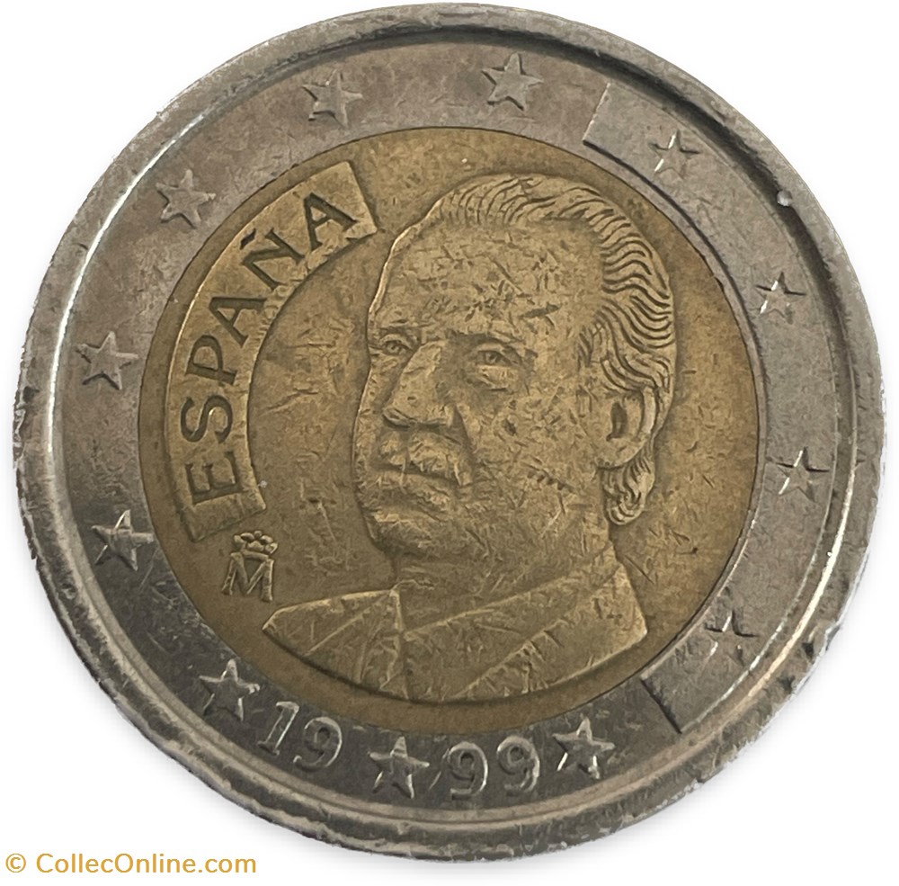 2 Euros 1999 monnaies a espagne 2 euros 1999