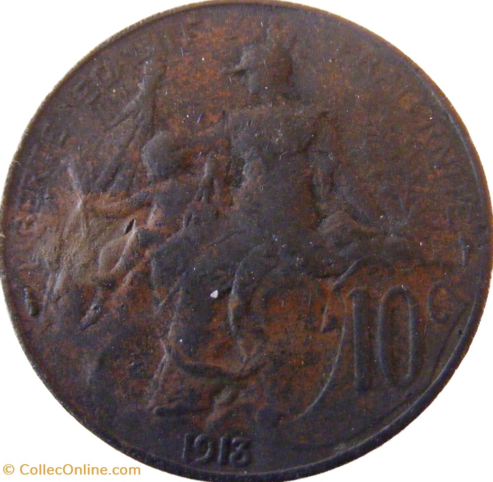 10 centimes Daniel-Dupuis 1913 monnaies monde france 10 centimes daniel dupuis 1913