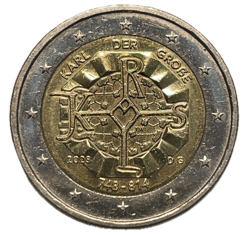 2 euros Charlemagne G Karlsruhe 2023 monnaies allemagne 2 euros charlemagne g karlsruhe 2023