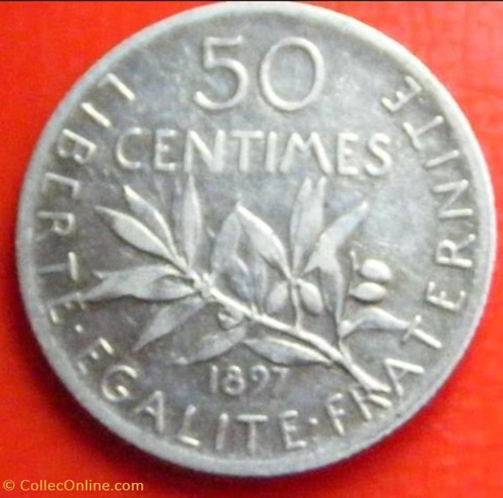 50 centimes Semeuse 1897 monnaies monde france 50 centimes semeuse 1897
