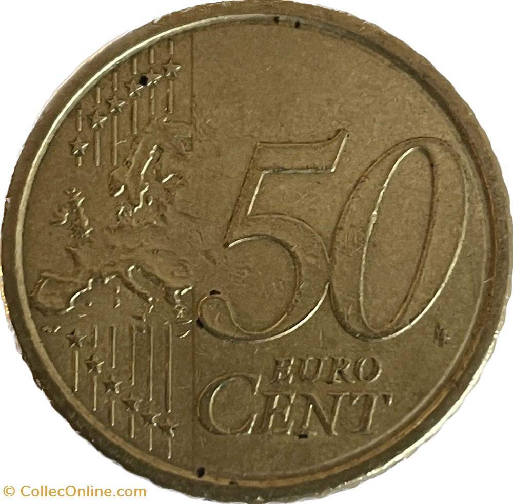 50 cents d'euro Benoît XVI 2e carte 2013 monnaies euros vatican 50 cents euro benoit xvi 2e carte 2013