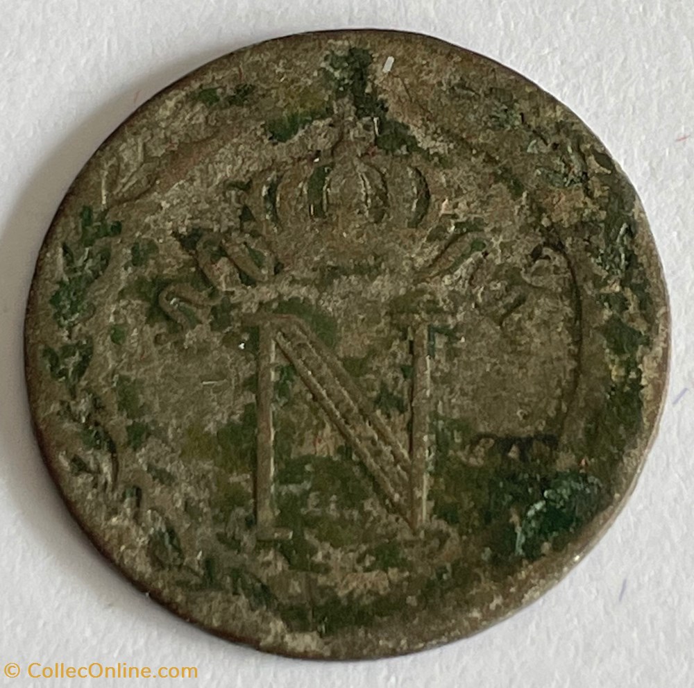 10 cent Napoléon Au N couronné en billon 1809 Paris monnaies monde france 10 cent napoleon au n couronne en billon 1809 paris