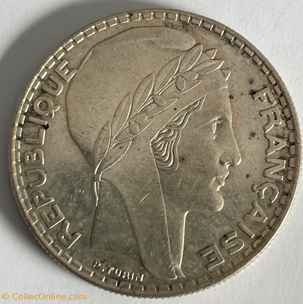 monnaies monde france 20 francs turin 1938