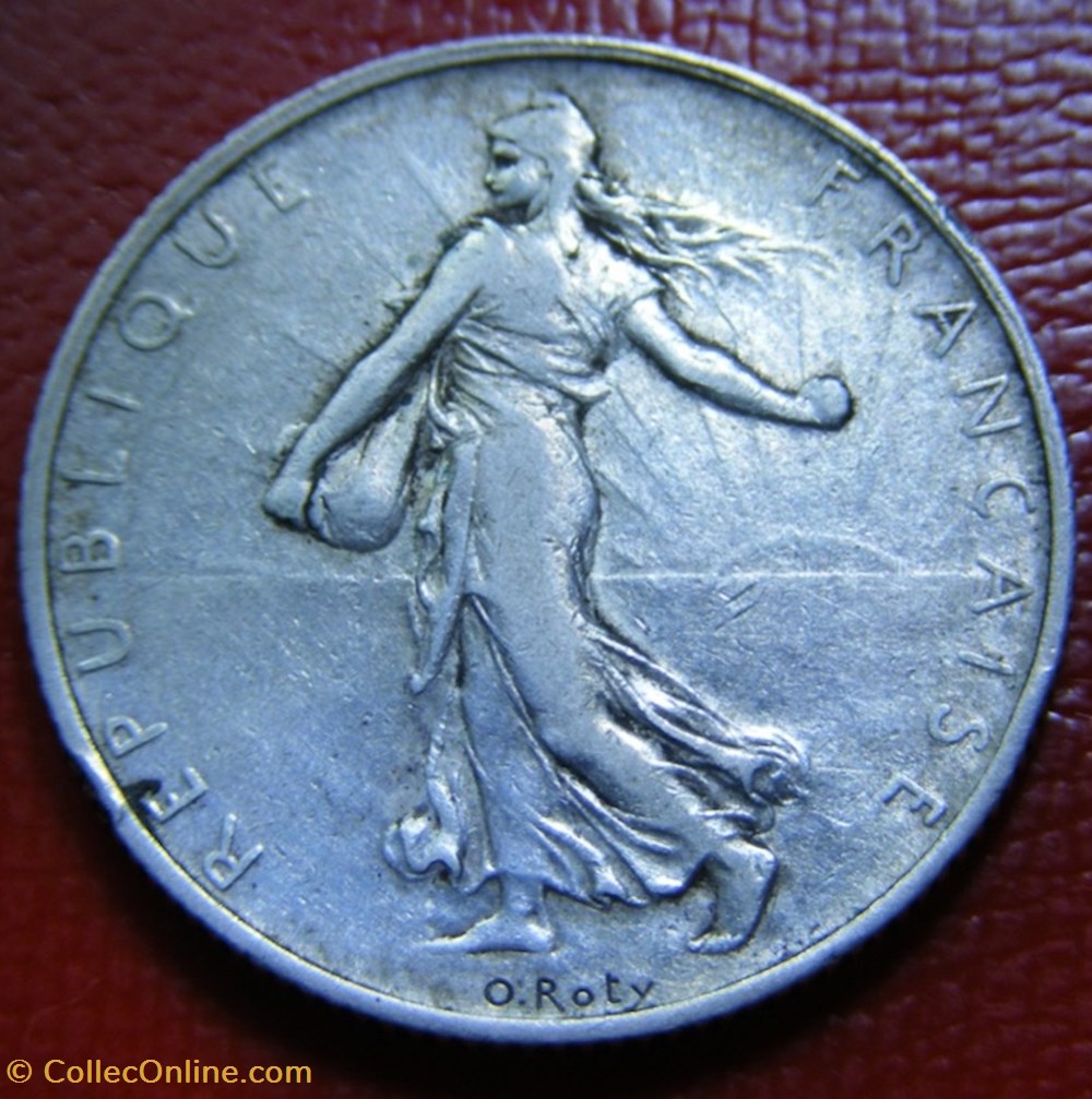 2 francs Semeuse 1909 monnaies monde france 2 francs semeuse 1909