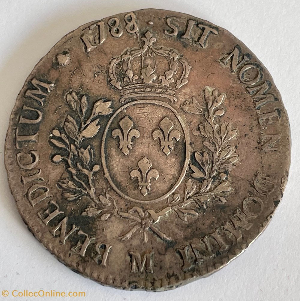 monnaies europe medievale france royales louis xvi ecu argent dit aux branches olivier 1771