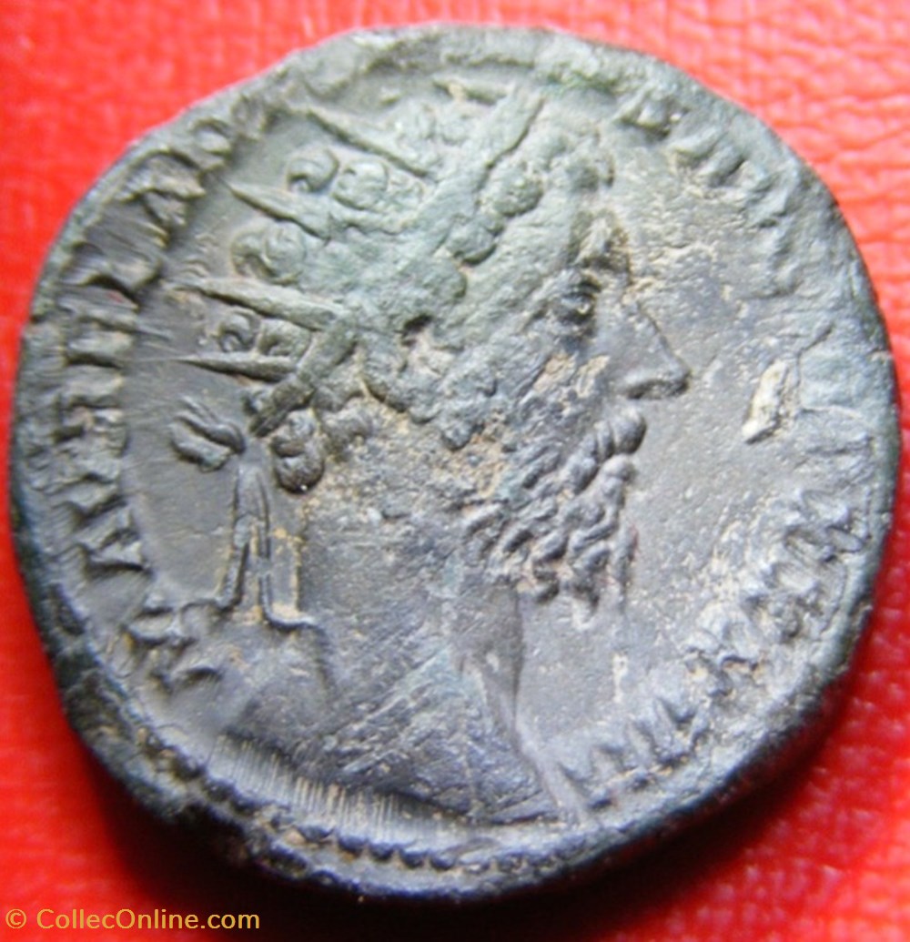 monnaies antiques romaines imperiales et republicaines dupondius marc aurele imp x cos iii p p s c