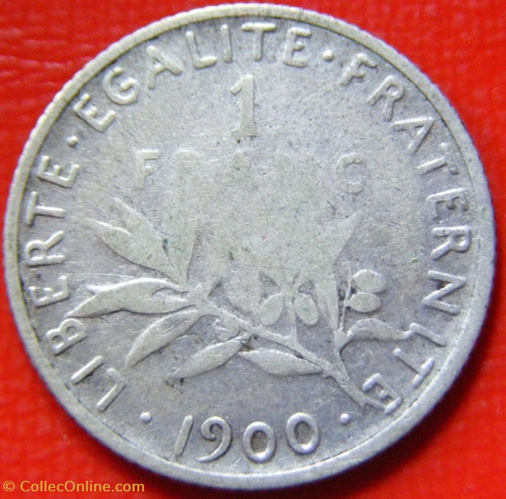1 franc Semeuse 1900 monnaies monde france 1 franc semeuse 1900
