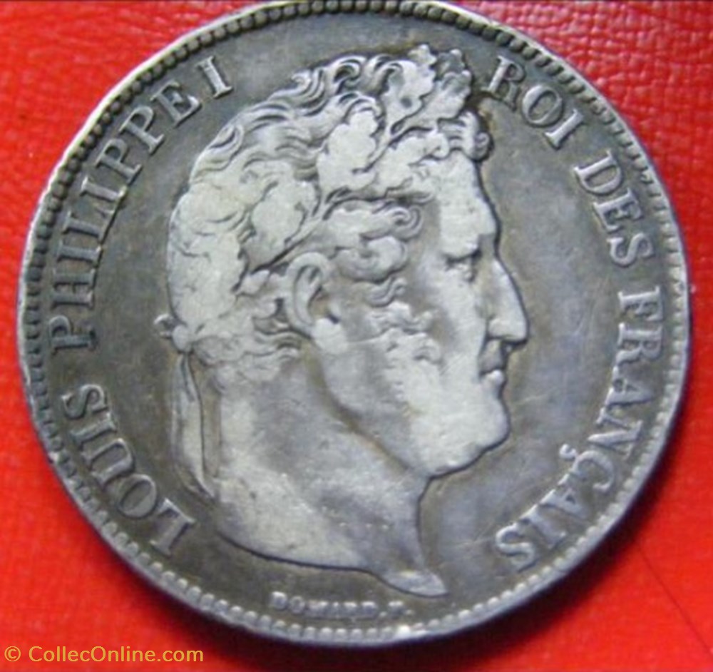 5 francs Louis-Philippe I - 2ème type (tête laurée - tranche en relief) 1837 B monnaies monde france 5 francs louis philippe i 2eme type tete lauree tranche en relief 1837 b