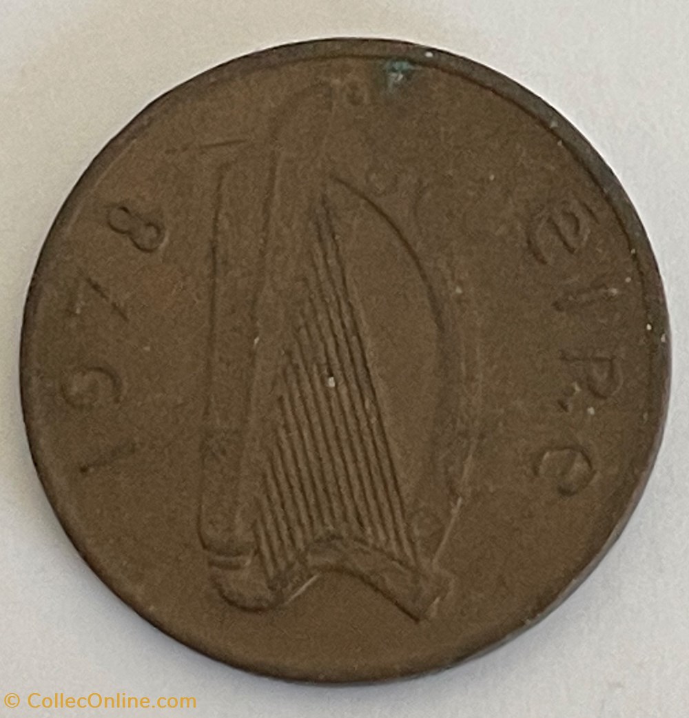 Irlande - 1 penny non magnétique 1978 monnaies monde irlande 1 penny non magnetique 1978
