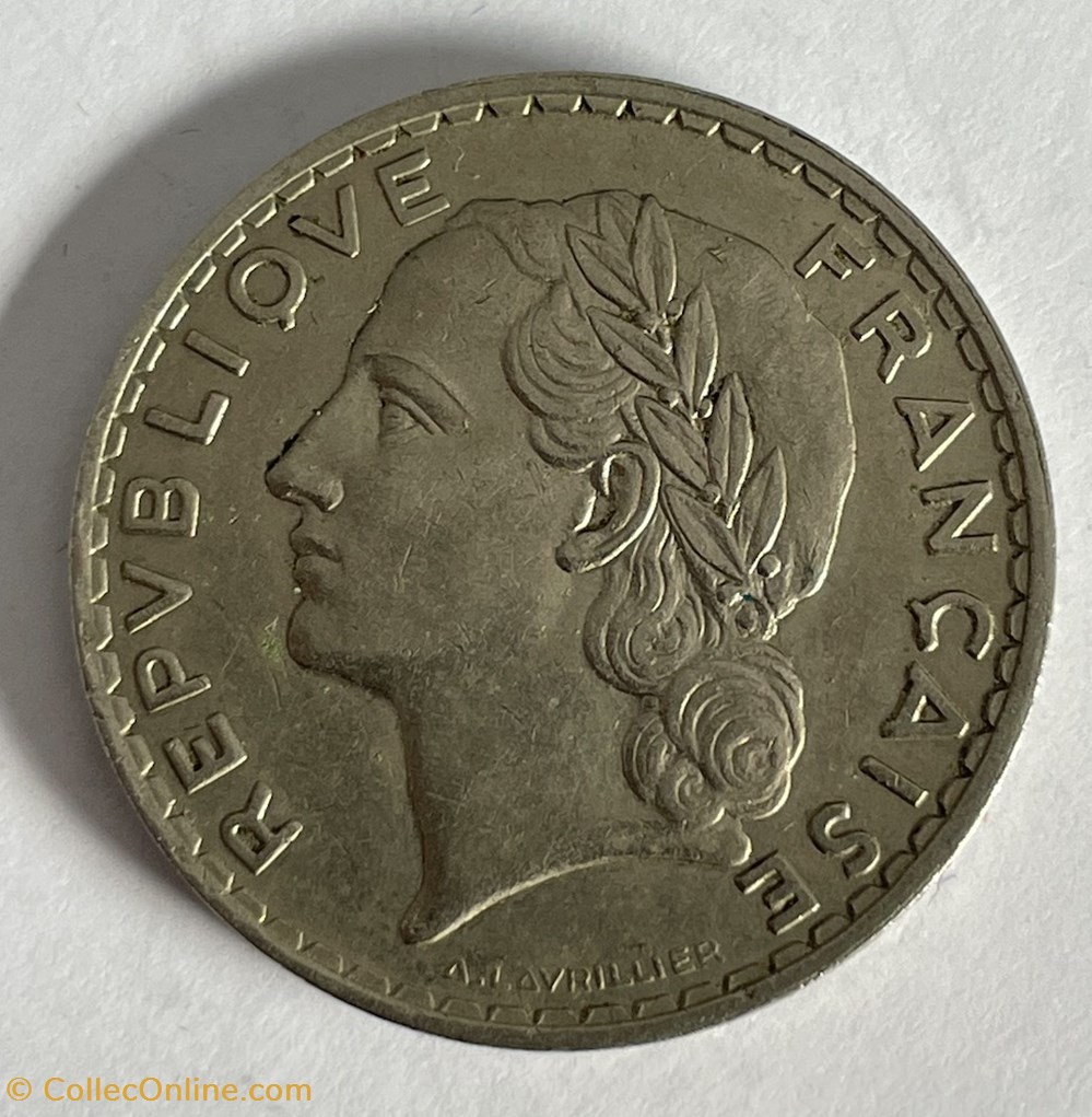5 francs Lavrillier 1933 monnaies monde france 5 francs lavrillier 1933