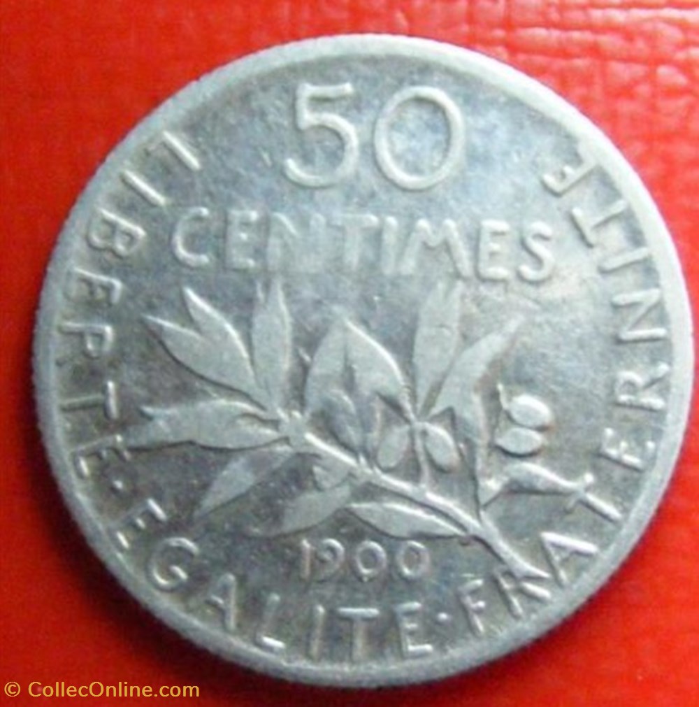 monnaies monde france 50 centimes semeuse 1900